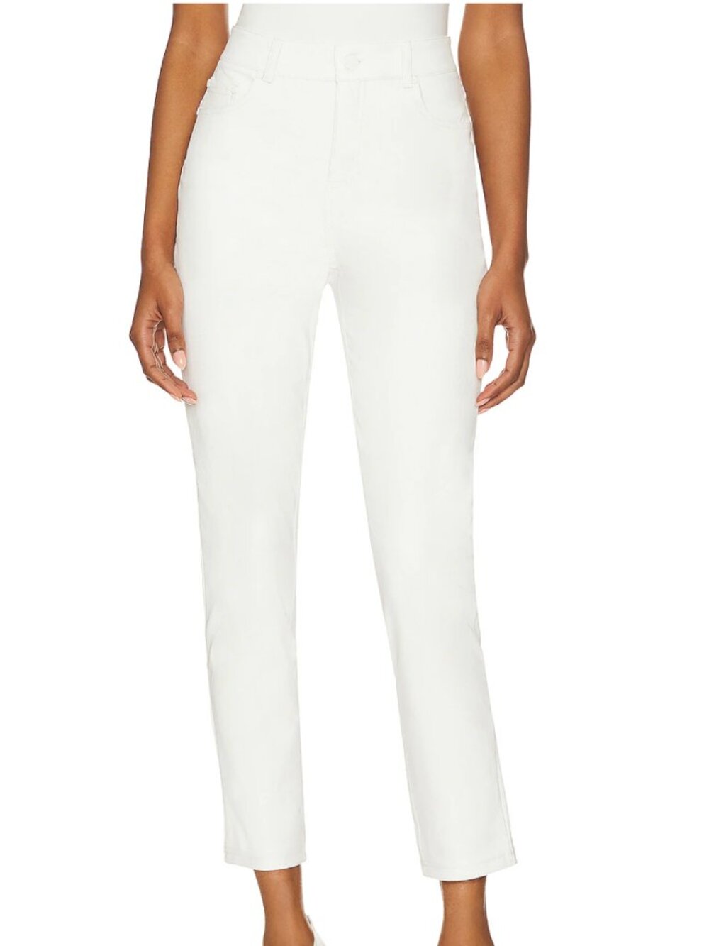 Commando White Faux Leather Five Pocket Pants Size M
